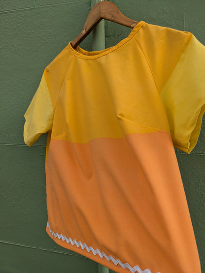 Handmade Vintage Colour Block top