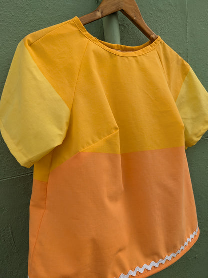 Handmade Vintage Colour Block top