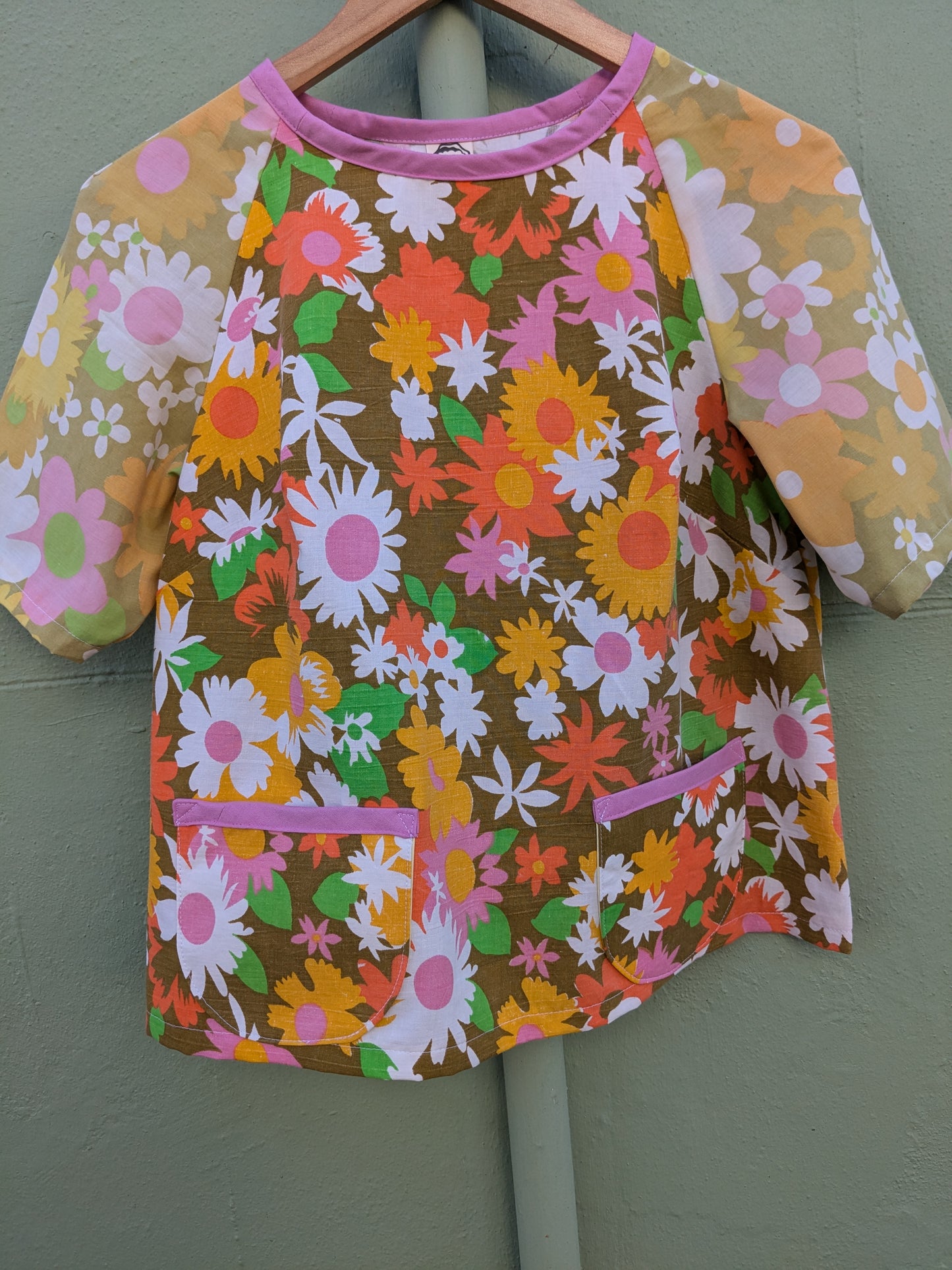 Handmade Vintage Floral Raglan Sleeve Top