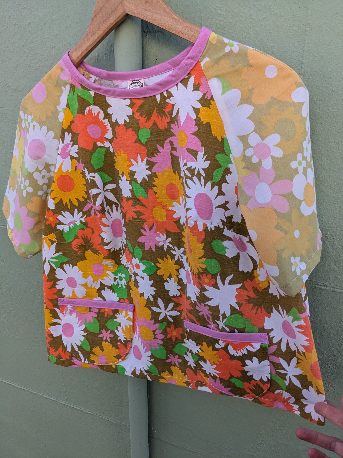 Handmade Vintage Floral Raglan Sleeve Top