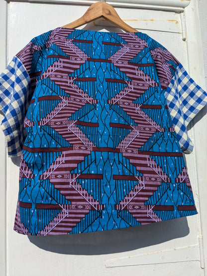 Handmade African Wax Print Square-Cut Top