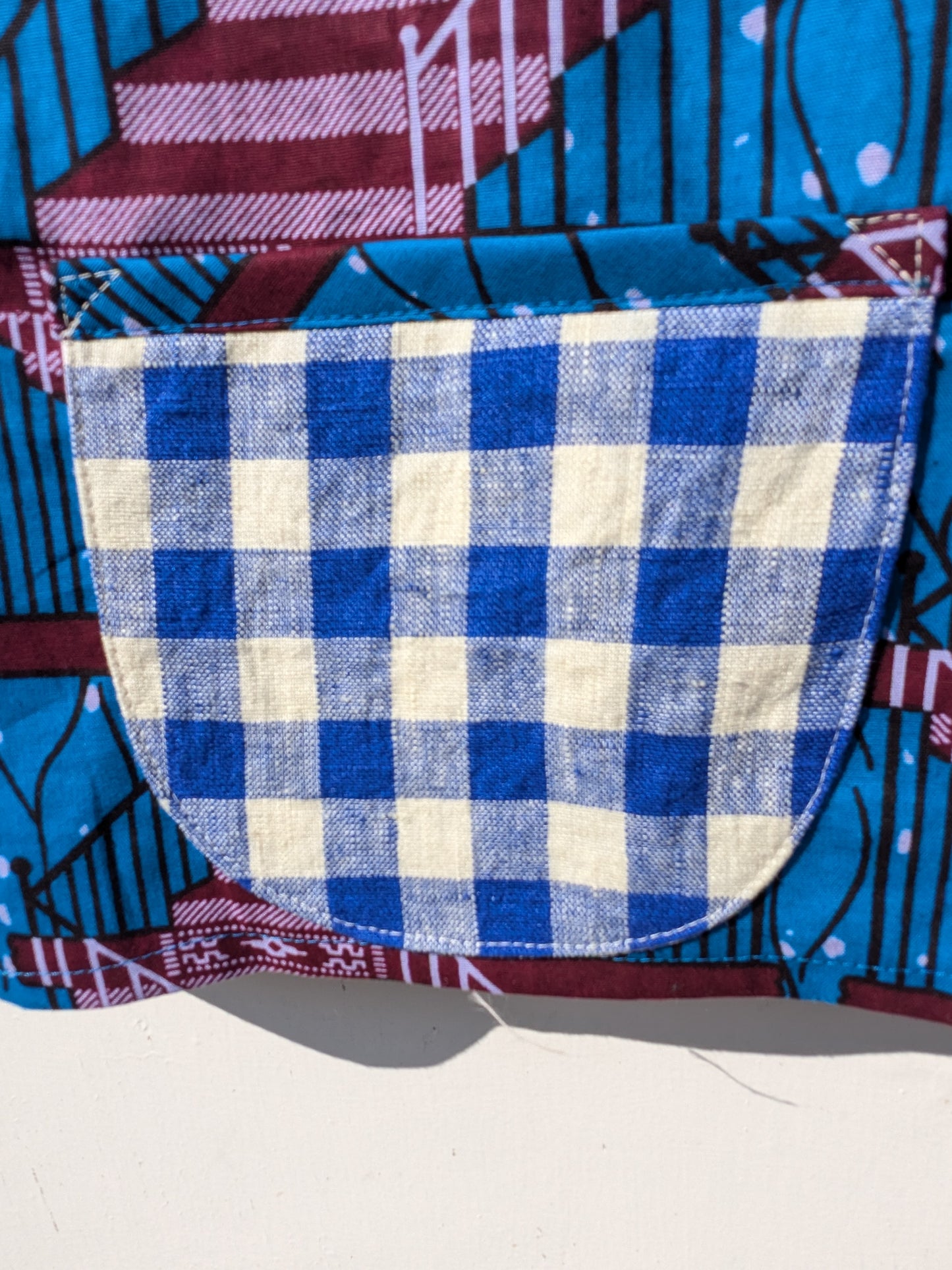 Handmade African Wax Print Square-Cut Top