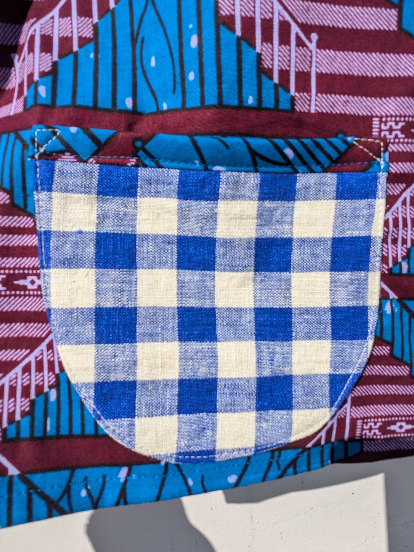 Handmade African Wax Print Square-Cut Top