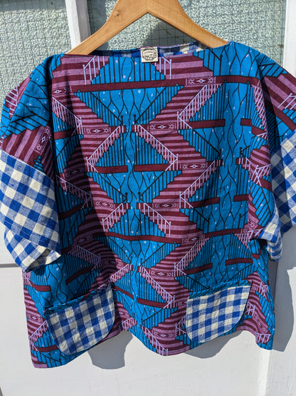Handmade African Wax Print Square-Cut Top