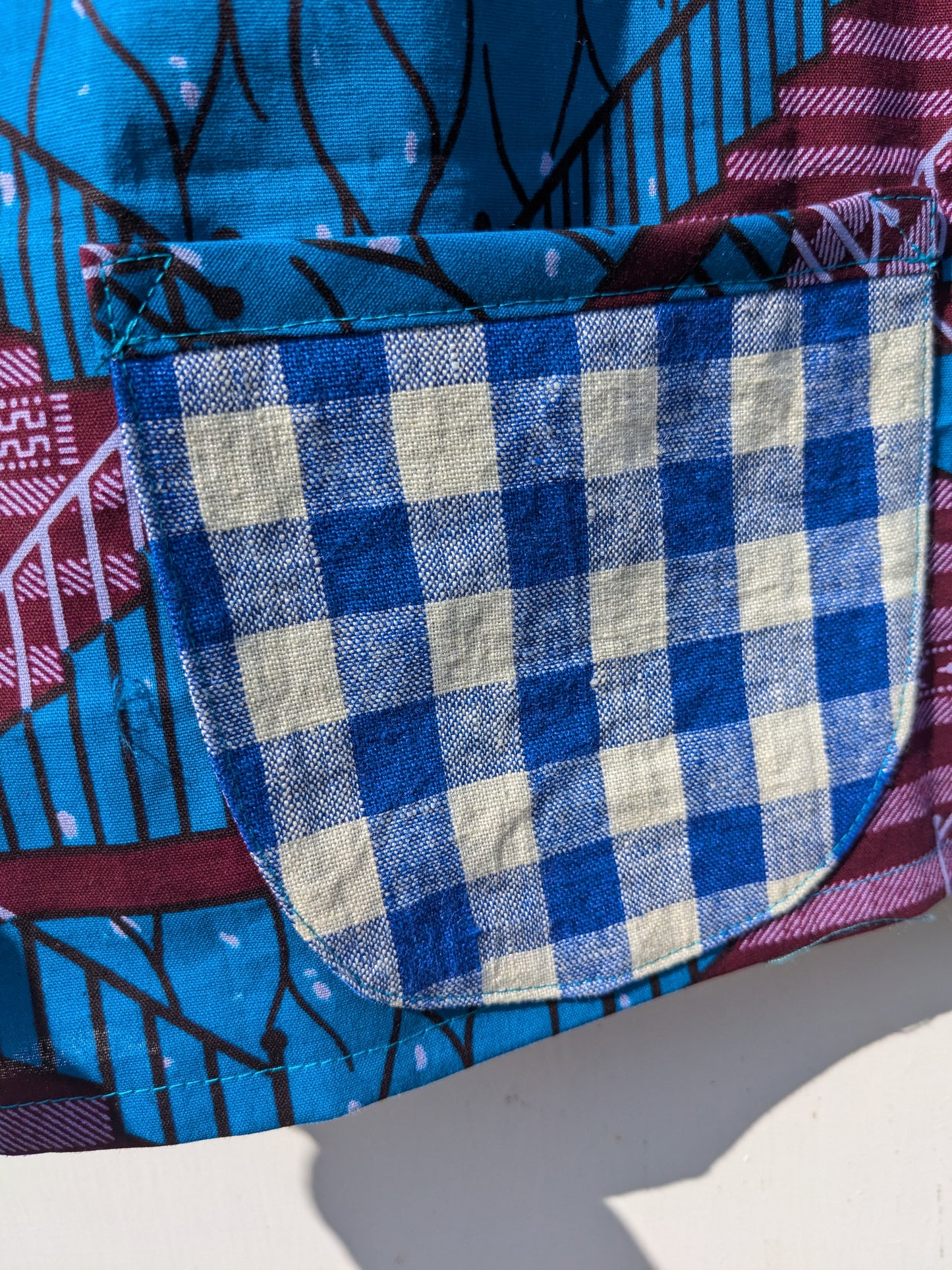 Handmade African Wax Print Square-Cut Top