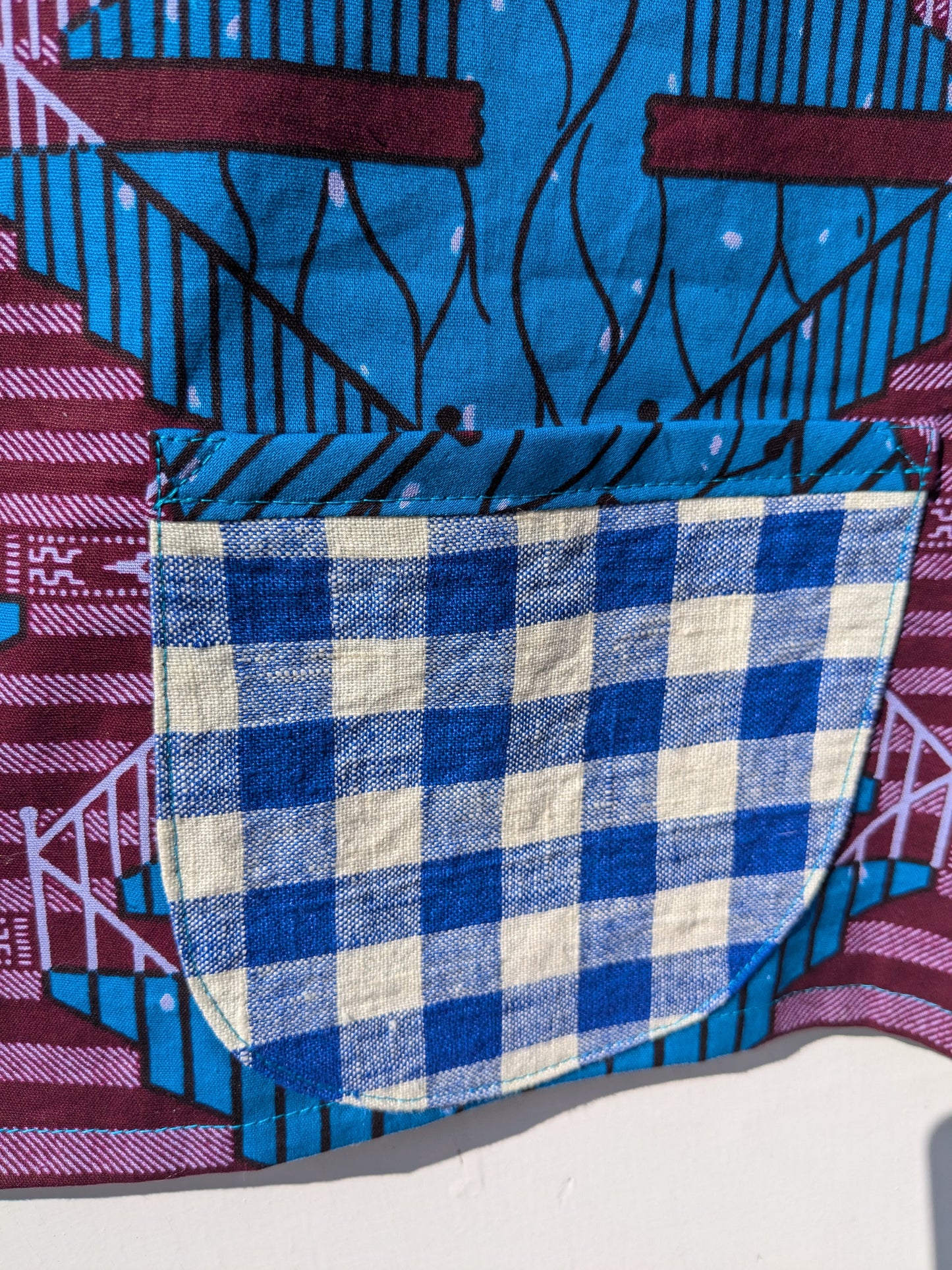 Handmade African Wax Print Square-Cut Top