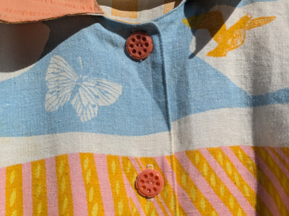Handmade Vintage Summer Field Tea Towel Shirt