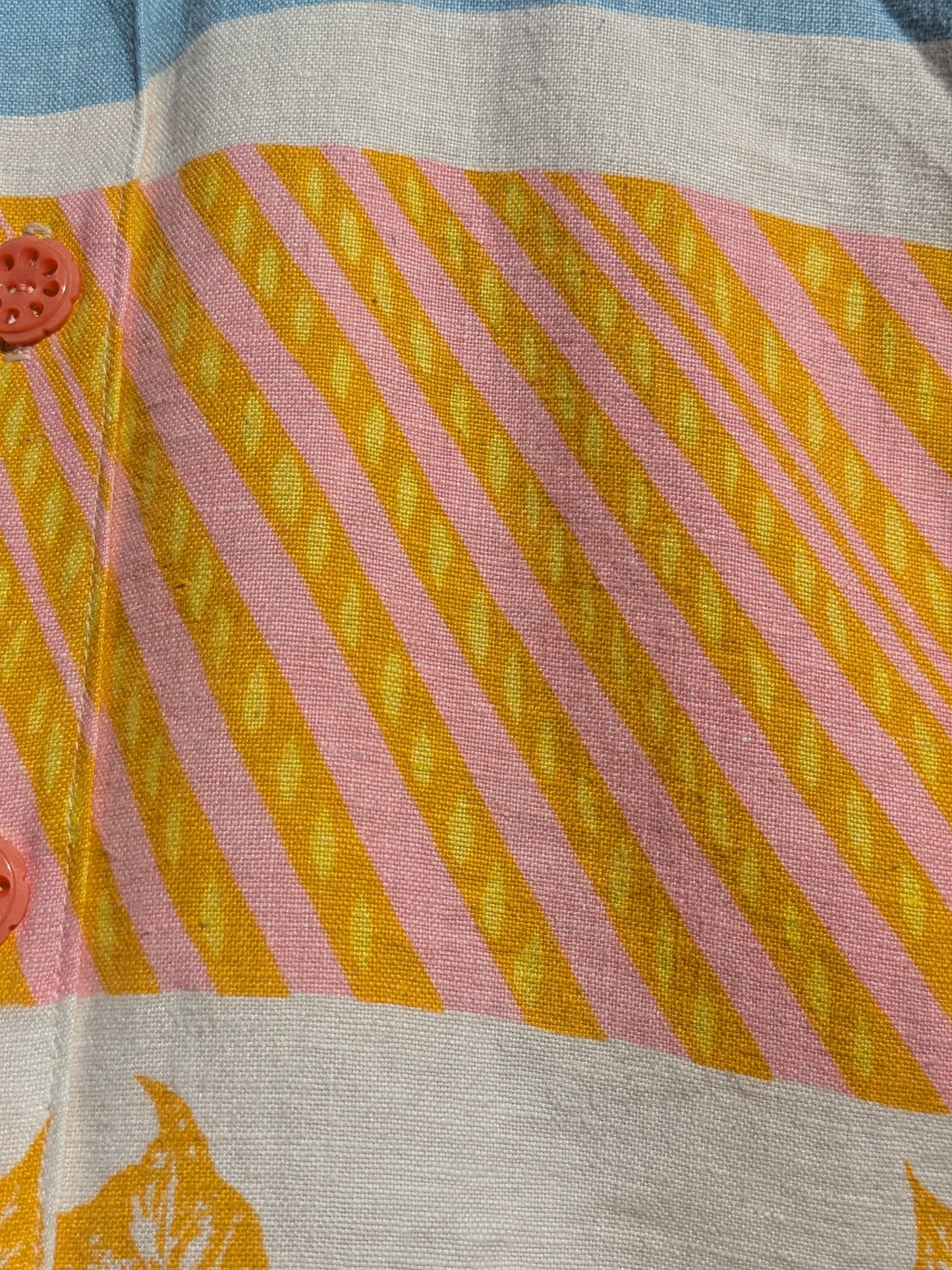 Handmade Vintage Summer Field Tea Towel Shirt