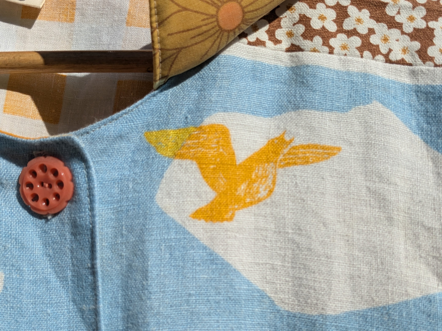 Handmade Vintage Summer Field Tea Towel Shirt
