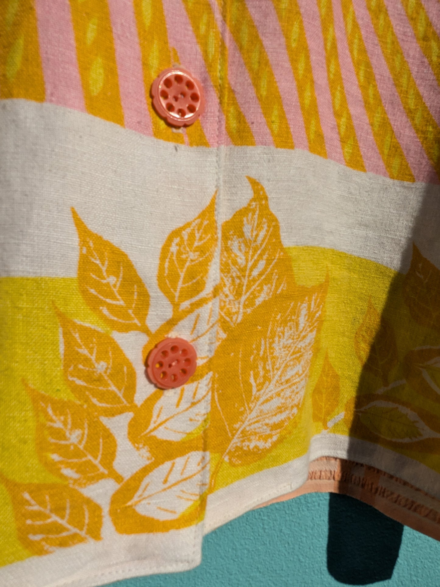 Handmade Vintage Summer Field Tea Towel Shirt