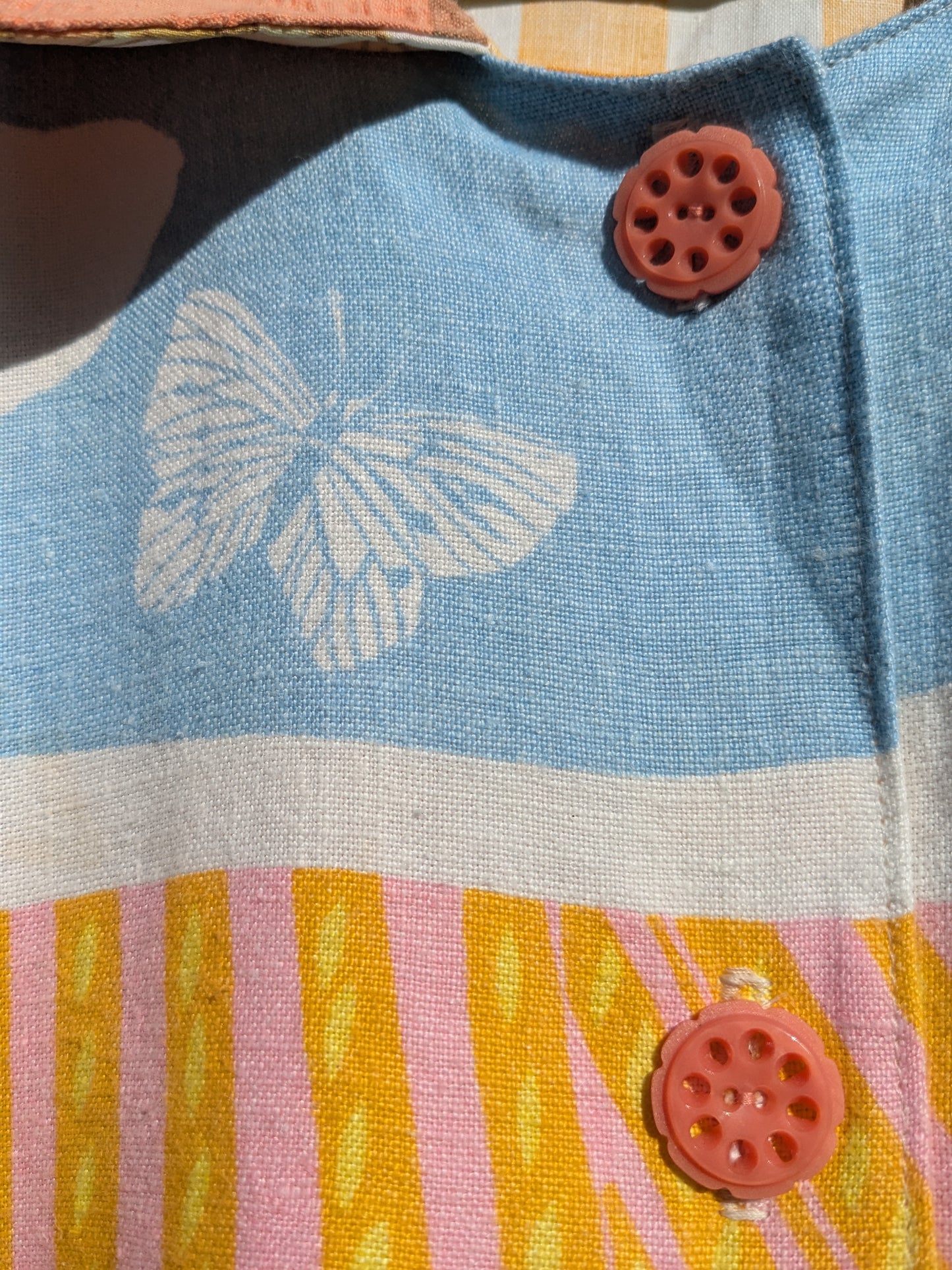 Handmade Vintage Summer Field Tea Towel Shirt