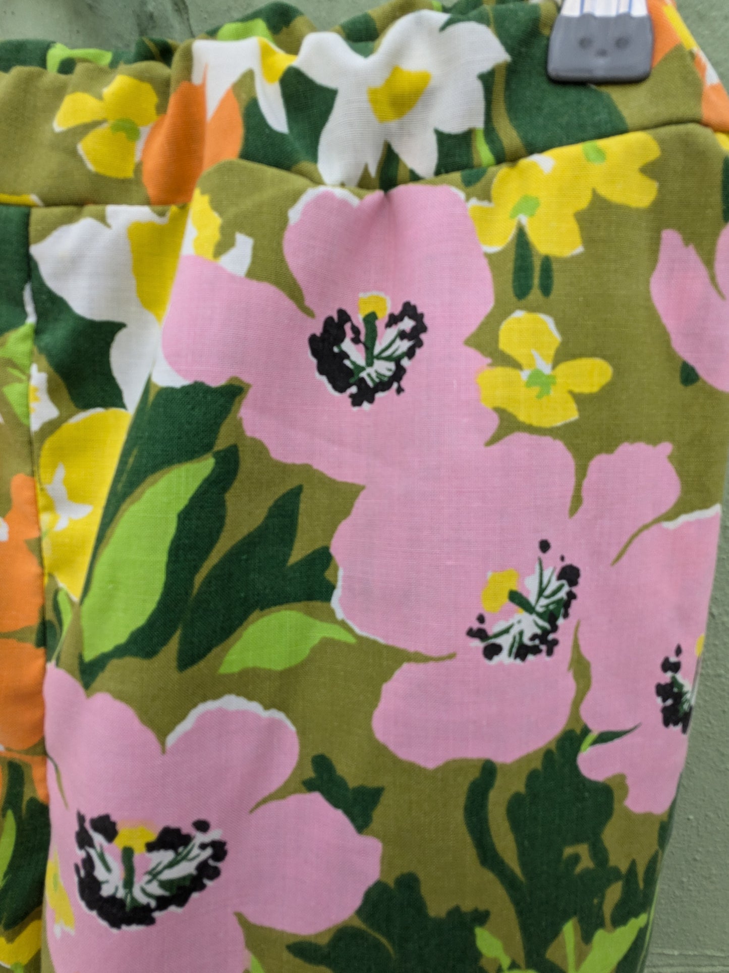 Handmade Vintage Fabric Floral Trousers