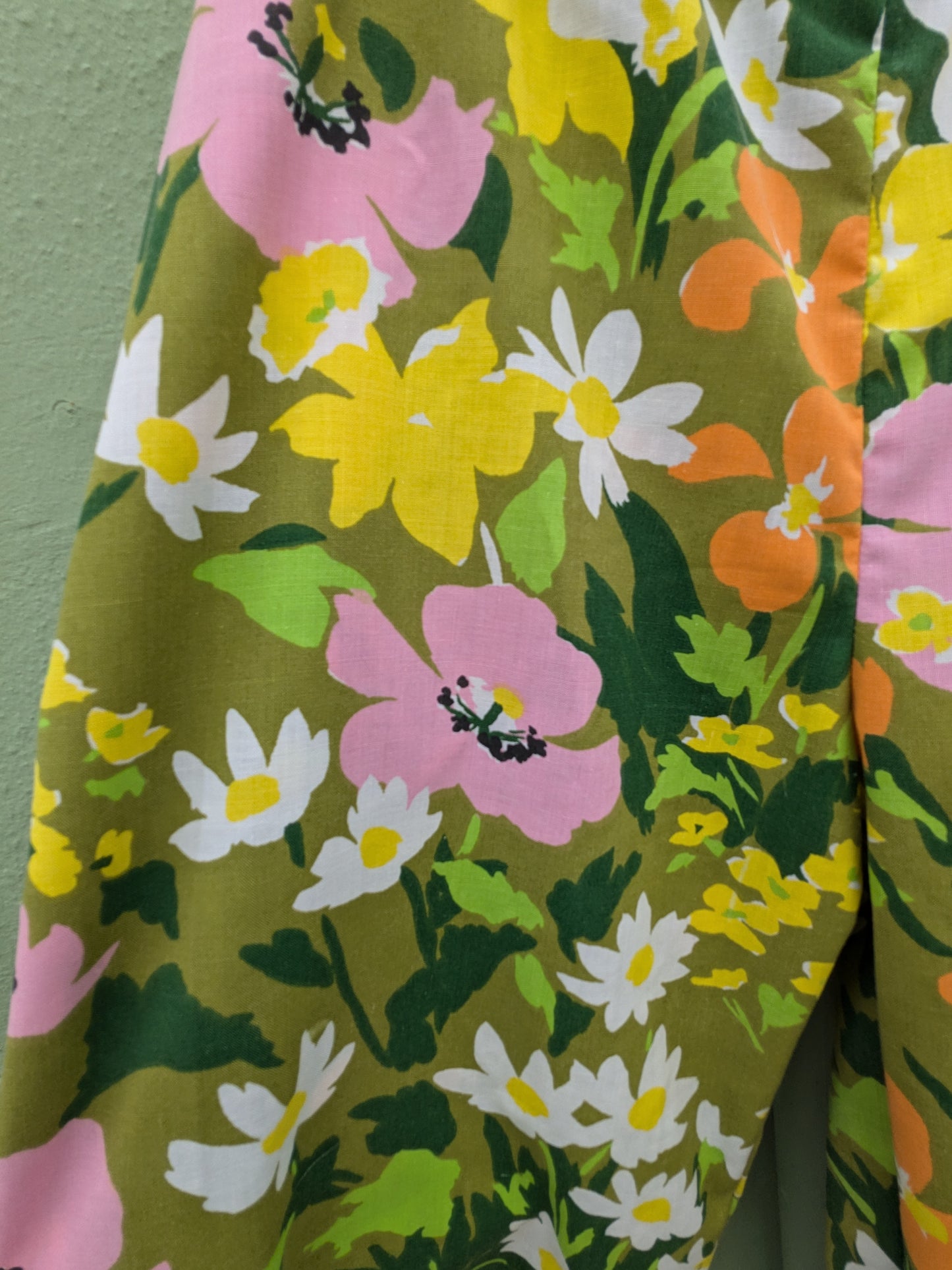 Handmade Vintage Fabric Floral Trousers