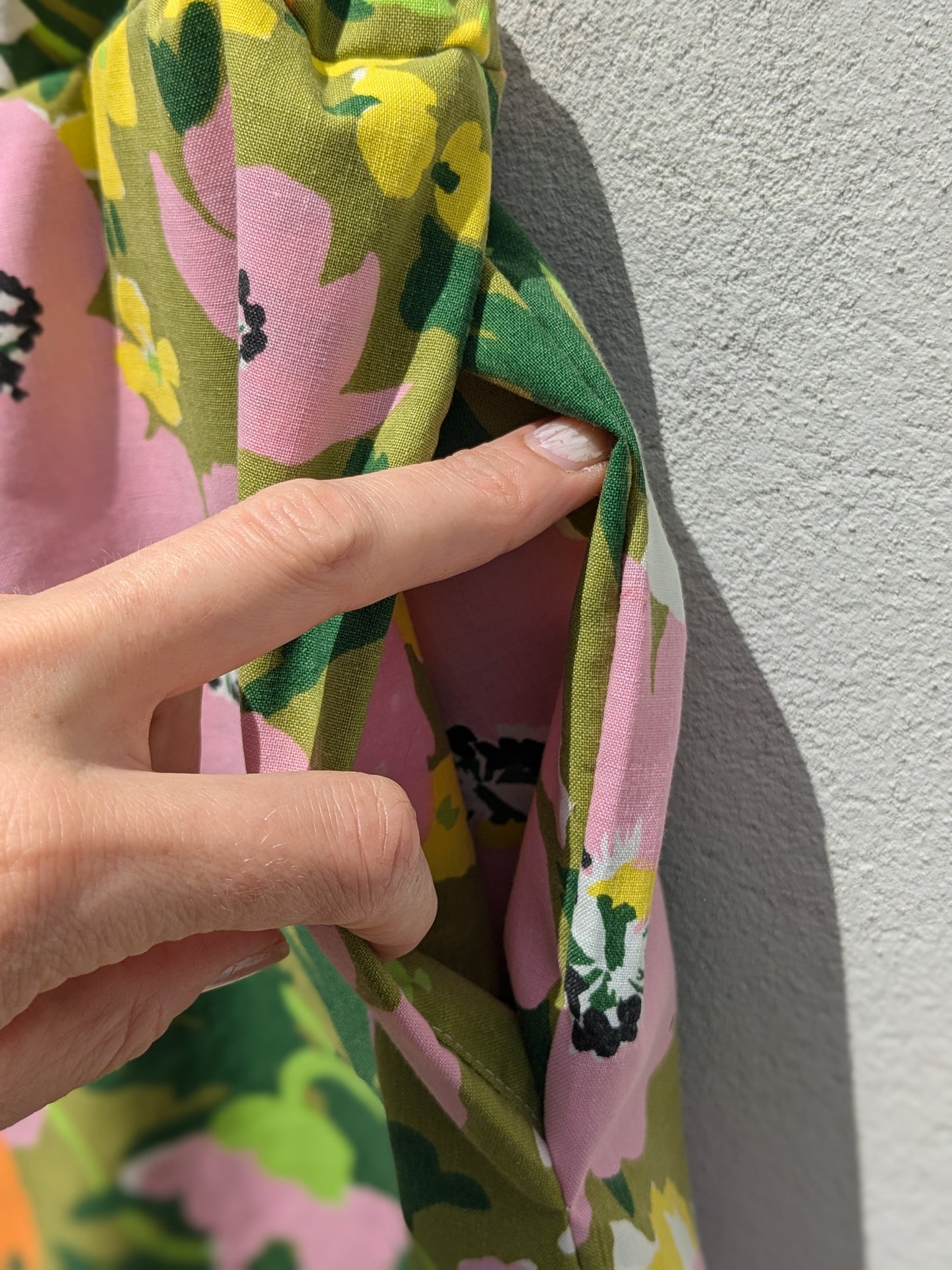 Handmade Vintage Fabric Floral Trousers