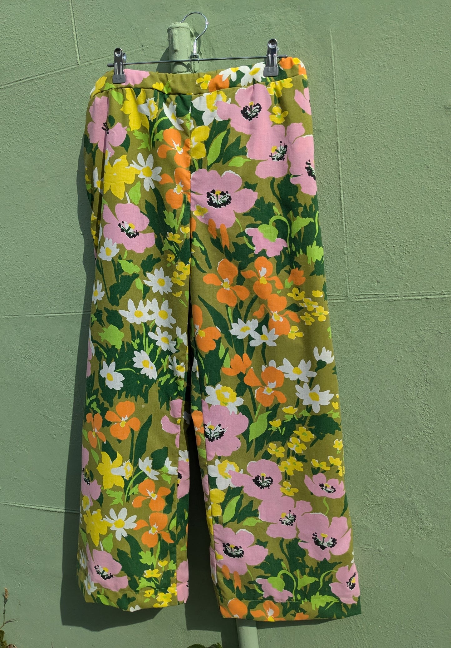 Handmade Vintage Fabric Floral Trousers