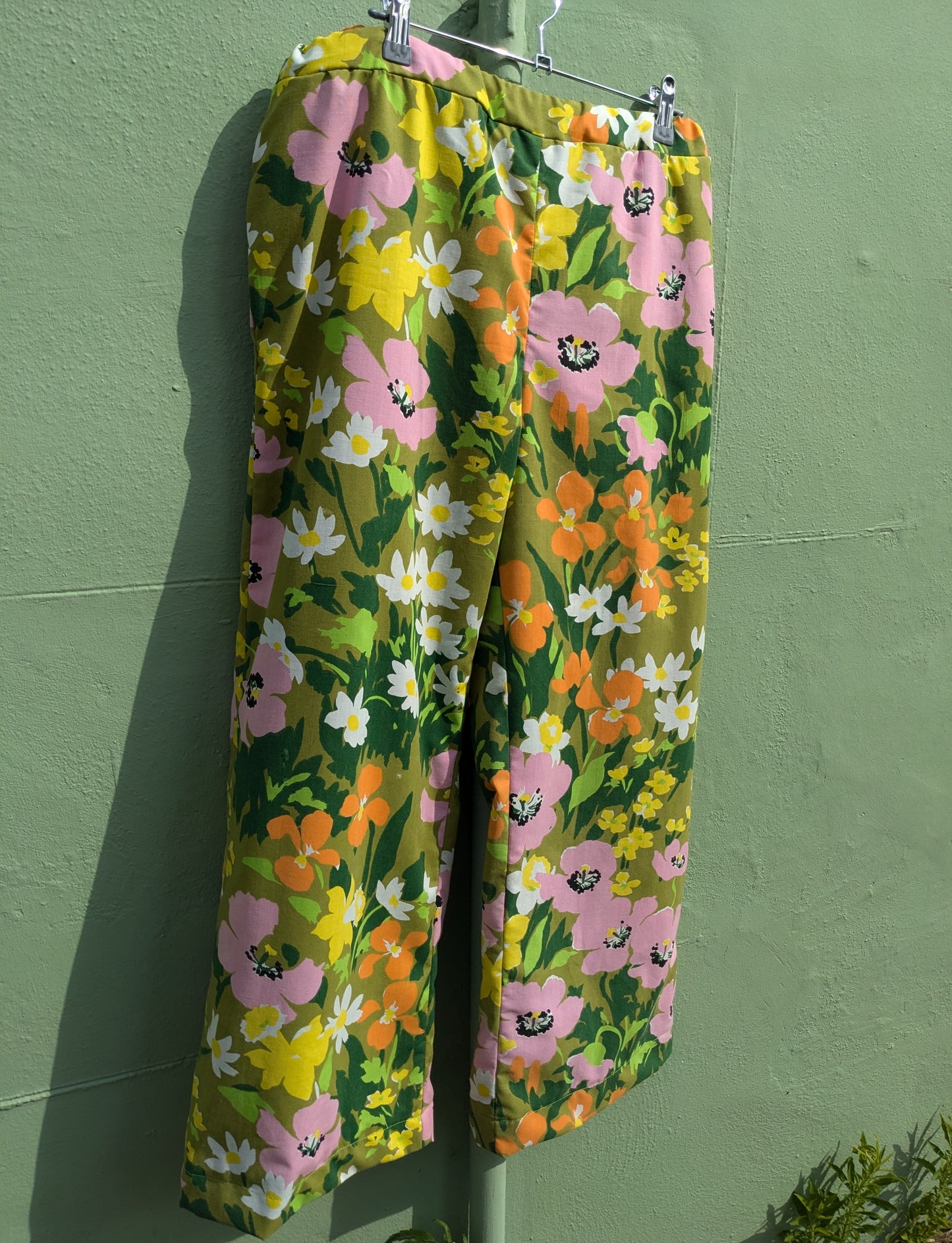 Handmade Vintage Fabric Floral Trousers