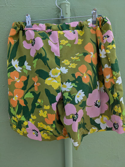 Handmade Vintage Fabric Floral Shorts