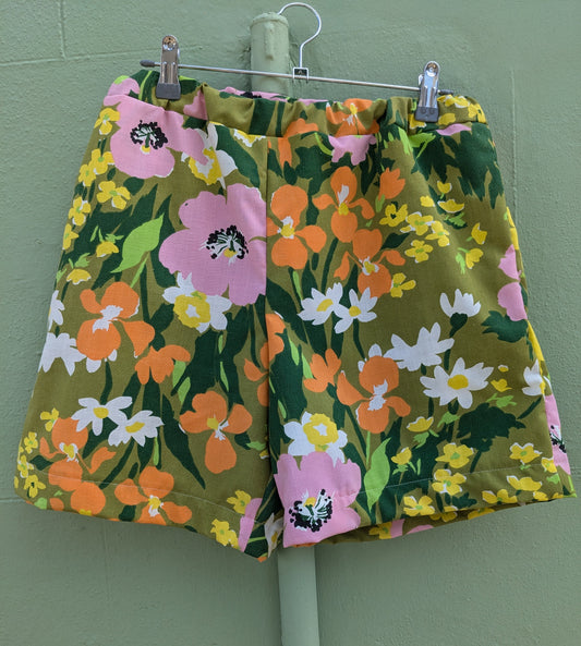 Handmade Vintage Fabric Floral Shorts