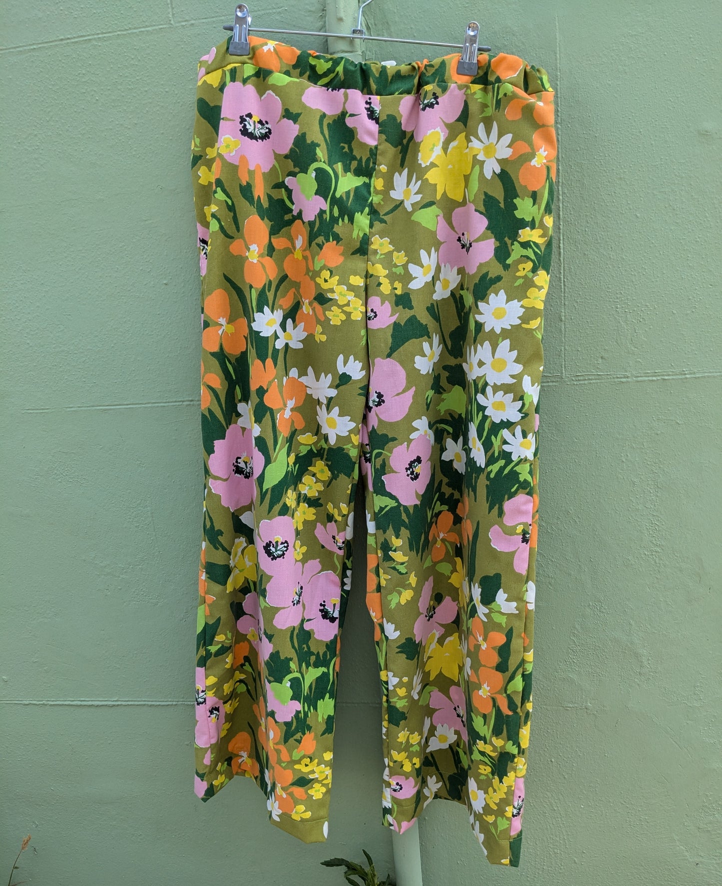 Handmade Vintage Fabric Floral Trousers