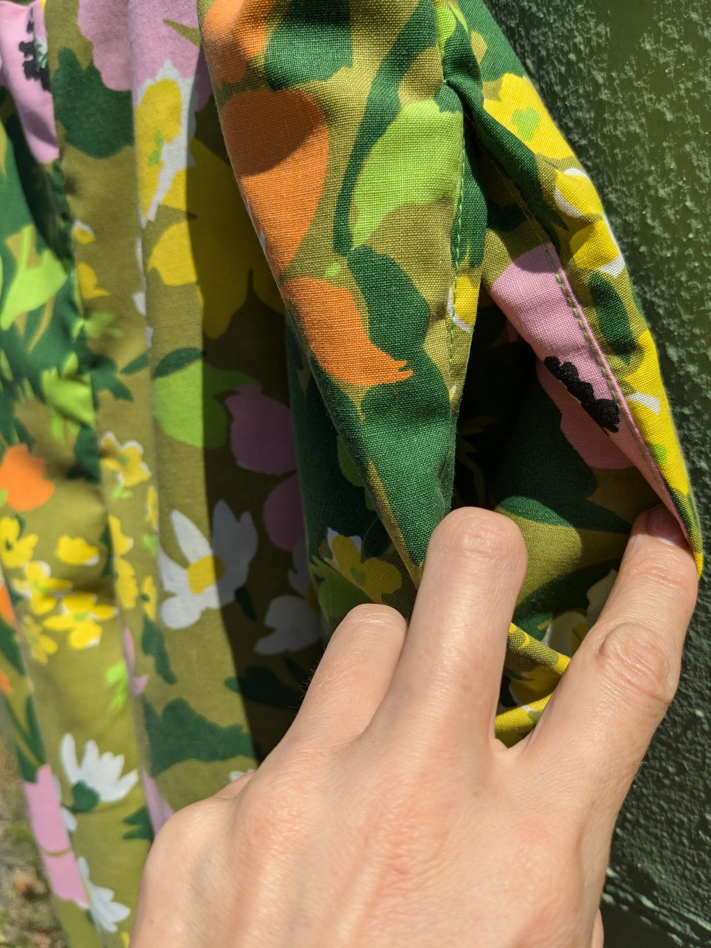 Handmade Vintage Fabric Floral Trousers