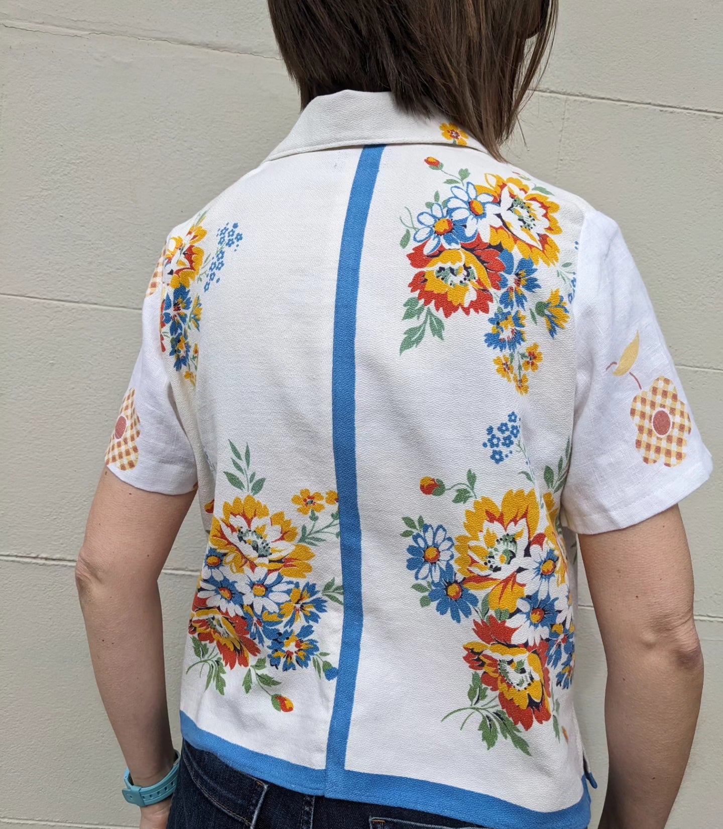 Handmade Floral Teatowel/Pictoral Shirt