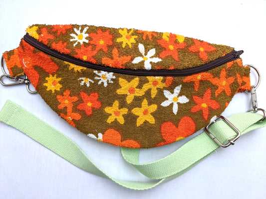 Vintage Floral Towelling Bumbag