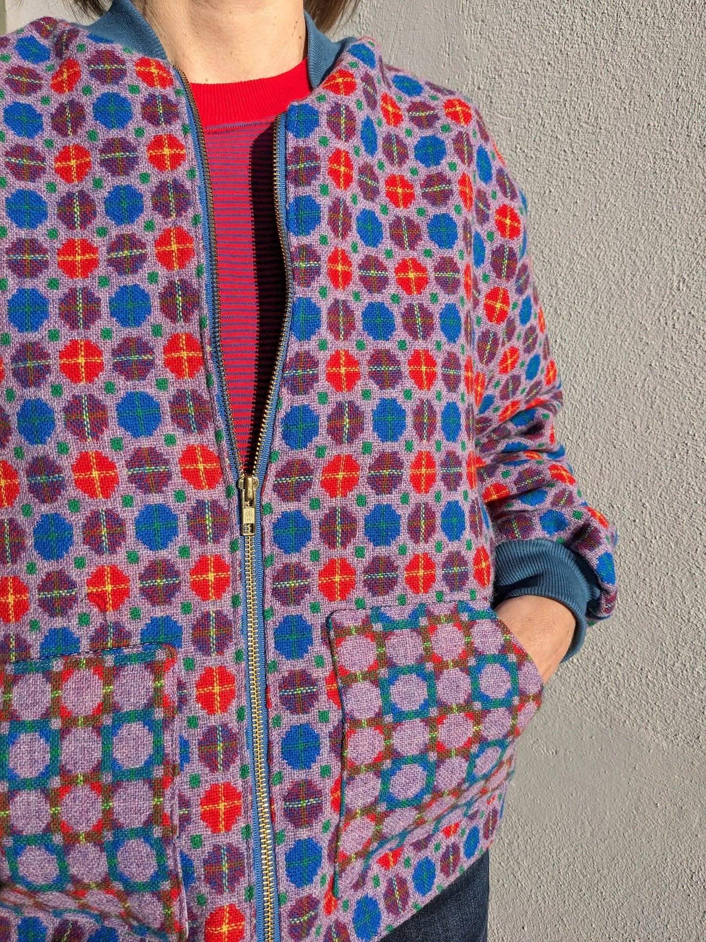 Vintage Wool Bomber Jacket